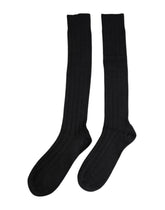 Dolce & Gabbana Black DG Logo Print Over The Calf Socks